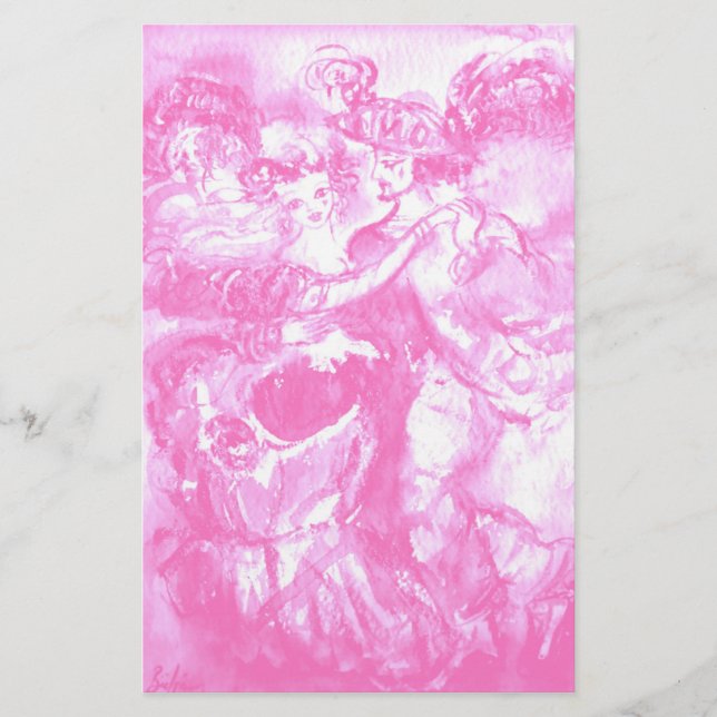 Papelaria CARNIVAL DANCE, branco rosa claro (Frente)