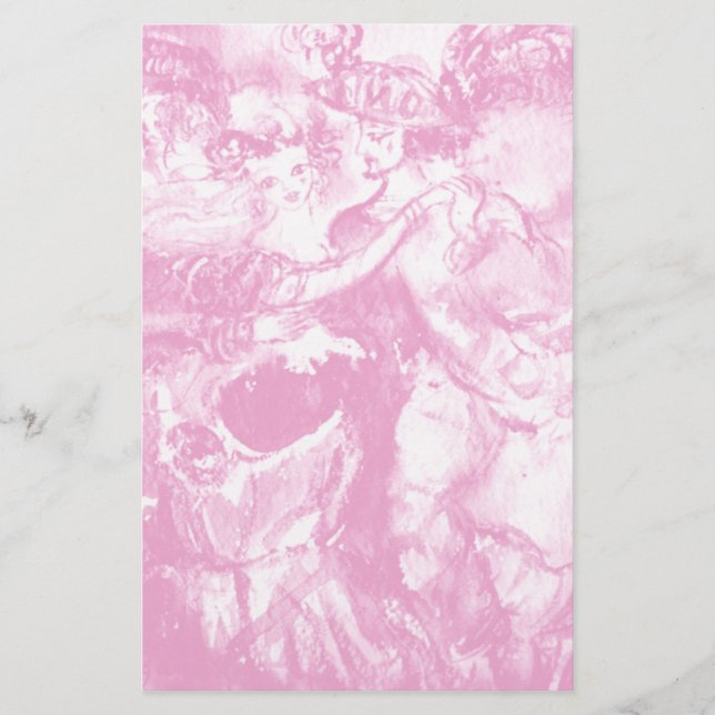 Papelaria CARNIVALE DANCE, branco rosa macio (Frente)