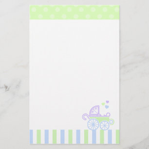 Papelaria Carrinho de criança azul/verde