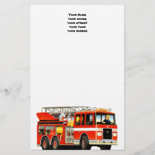 Papelaria Carro de bombeiros feito sob encomenda