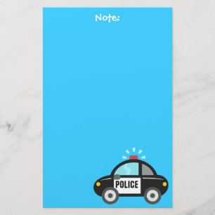 Papelaria Carro de Polícia Fofo com Sirene para Crianças