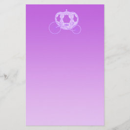 Papelaria Carruagem do conto de fadas no roxo
