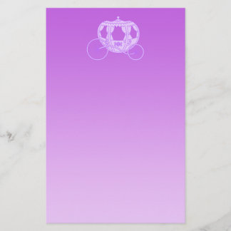 Papelaria Carruagem do conto de fadas no roxo