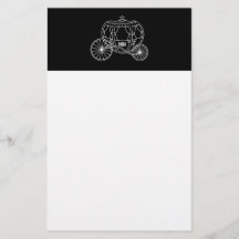 Carruagem princesa, branca em preto.