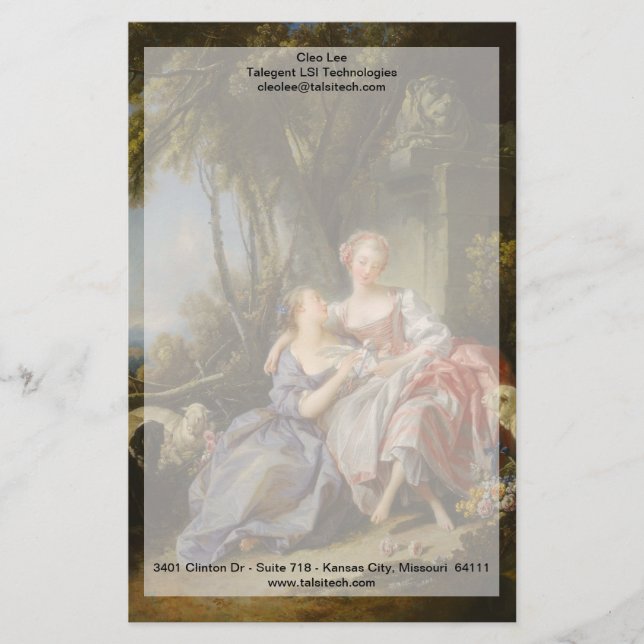 Papelaria Carta De Amor De François Boucher (Frente)