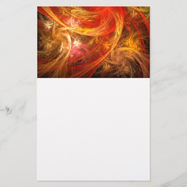 Papelaria Carta de Arte do Firestorm Nova Abstrato (Frente)