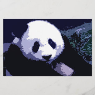 Papelaria Carta de Arte Pop Panda Face