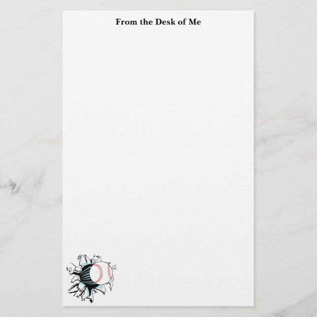 Papelaria Carta de Baseball (Frente)