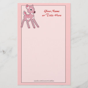 Papelaria Carta de Bebê Fawn