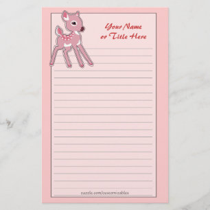 Papelaria Carta de Bebê Fawn