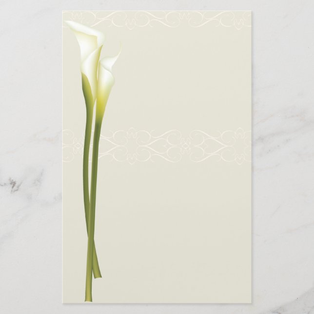 Papelaria Carta de Calla Lily (Frente)