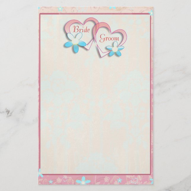 Papelaria Carta de Casamento Personalizado (Frente)