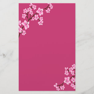 Papelaria Carta de Cherry Blossom