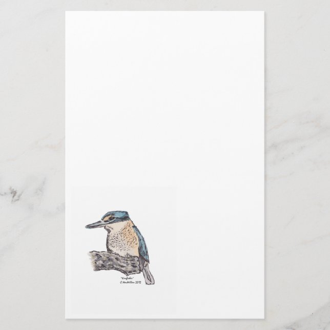Papelaria Carta de Kingfisher (Frente)
