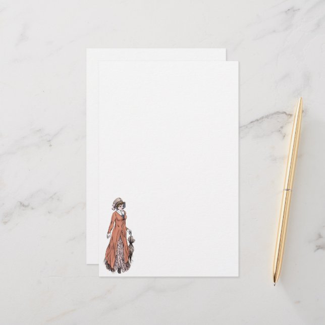 Papelaria Carta de Regência - Lady #2 (Frente/Verso In Situ)