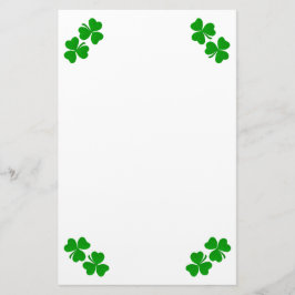 Papelaria Carta de Shamrock Irlandesa