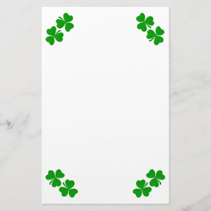 Papelaria Carta de Shamrock Irlandesa