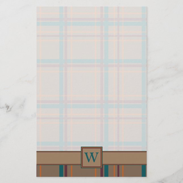 Papelaria Carta de Xadrezes Chic Autumn (Frente)