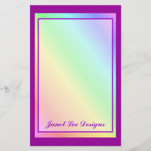 Papelaria Carta do Pastel Rainbow