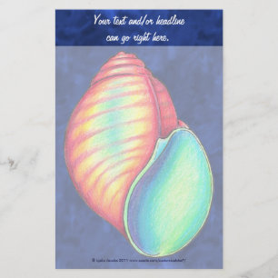 Papelaria Carta do Rainbow Shell