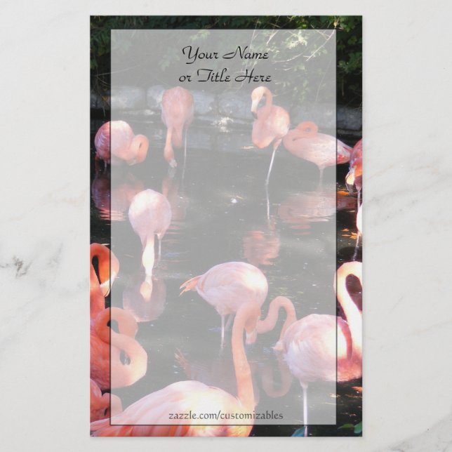 Papelaria Carta Flamingo (Frente)