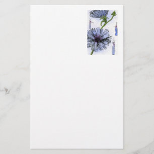 Papelaria Carta Floral "Chickory"