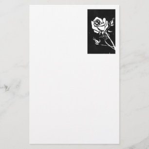 Papelaria Carta Floral "Rosa Alba"