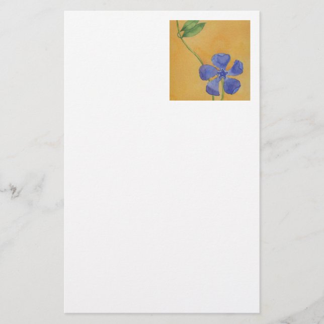 Papelaria Carta Floral "Simplesmente Vinca" (Frente)