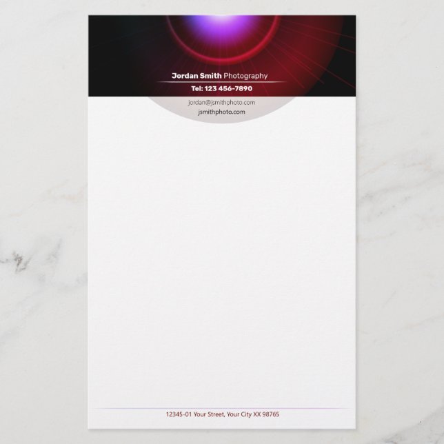 Papelaria Carta Fotográfica (Frente)