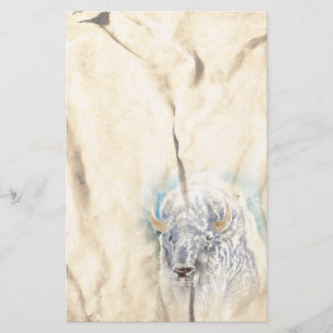Papelaria Carta Nativa Americana de Buffalo Branco