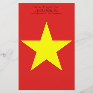 Papelaria Carta Personalizada da Estrela Amarela do Vietnã