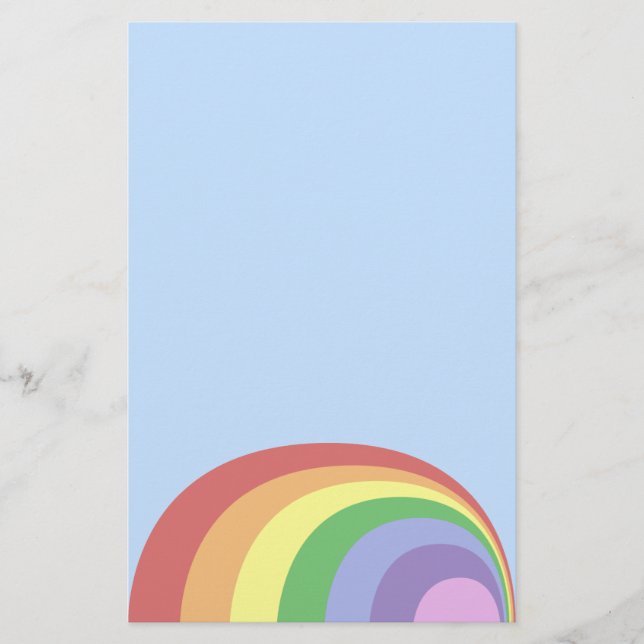 Papelaria Carta Retro-Arco-Íris (Frente)