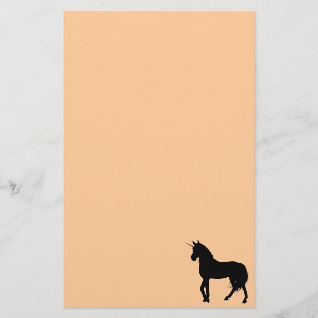 Papelaria Carta Silhouette Unicorn (Frente)