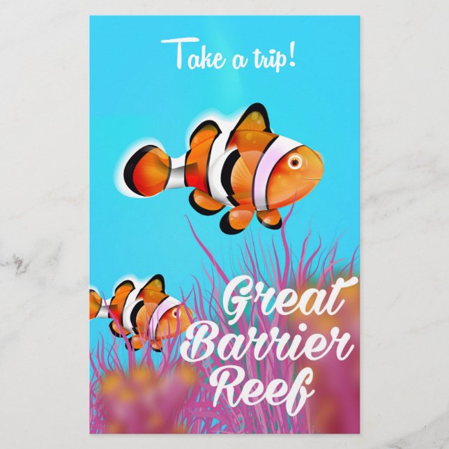 Papelaria cartaz de desenho animado do peixe-palhaço da Gran (Frente)