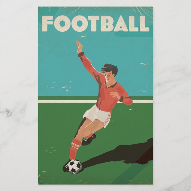 Papelaria Cartaz de Futebol Antigo (Frente)