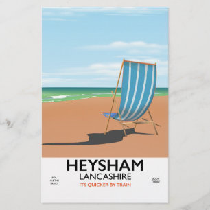 Papelaria Cartaz de trem vintage Heysham Lancashire