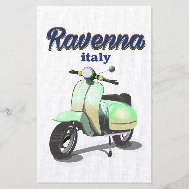 Papelaria Cartaz de viagem antigo de Ravena Itália (Frente)