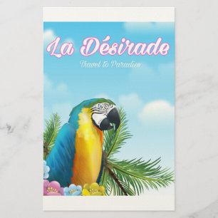 Papelaria Cartaz de viagem do Papagaio La Désirade