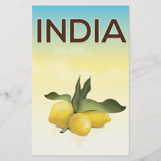 Papelaria Cartaz de viagem India Lemon (Frente)