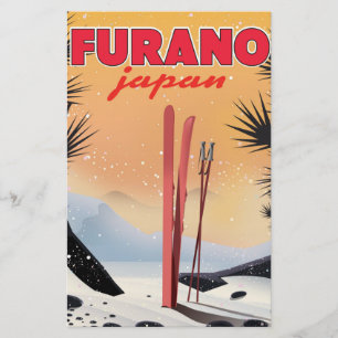 Papelaria Cartaz de viagem japonês Furano.