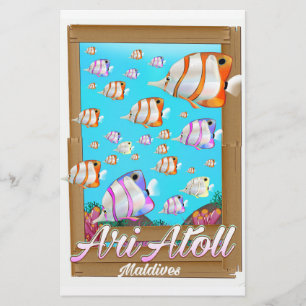 Papelaria Cartaz de viagem para Atol Ari Maldivas