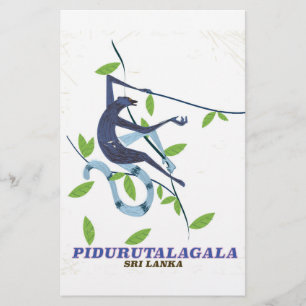 Papelaria Cartaz de viagem Pidurutalagala Sri Lanka.