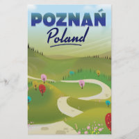 Cartaz de viagem Poznań Polônia.