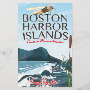Papelaria Cartaz de voo do Porto de Boston Massachusetts