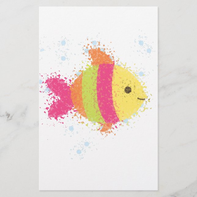 Papelaria Cartoon de Peixe Fofo (Frente)
