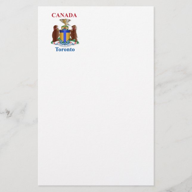 Papelaria Casaco de armas de Toronto (Frente)