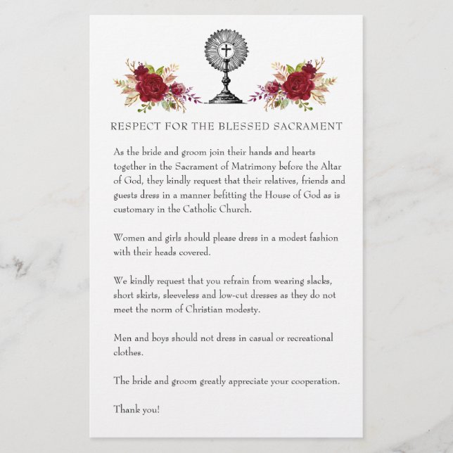 Papelaria Casamento católico - Desenho modesto da Igreja par (Frente)