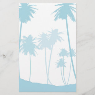Papelaria Casamento de Árvore Tropical Azul