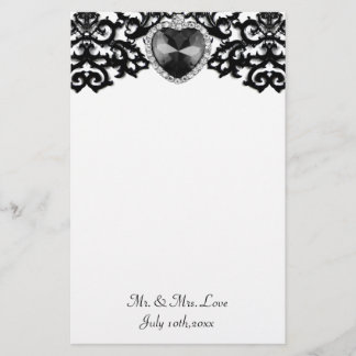Papelaria Casamento Pendente do Coração Branco e Ornamentado