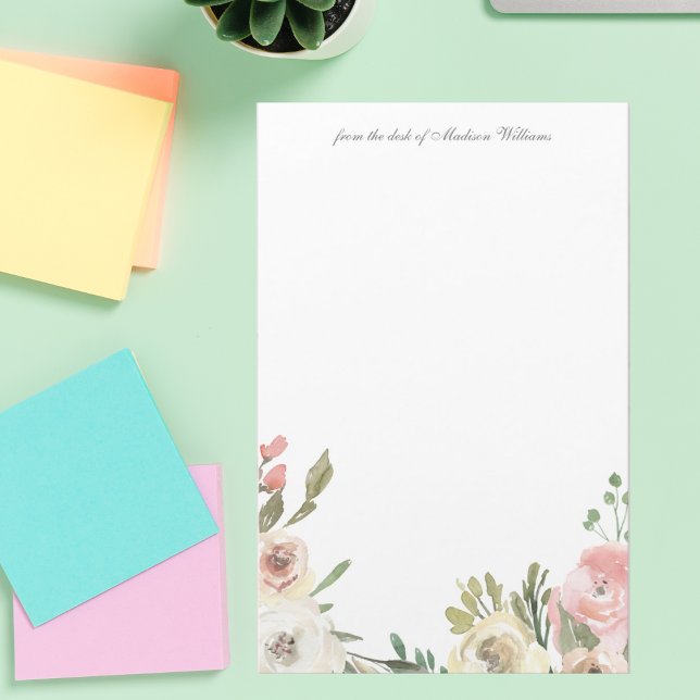 Papelaria Casamento Personalizado de Fronteira de Flor Elega (Criador carregado)